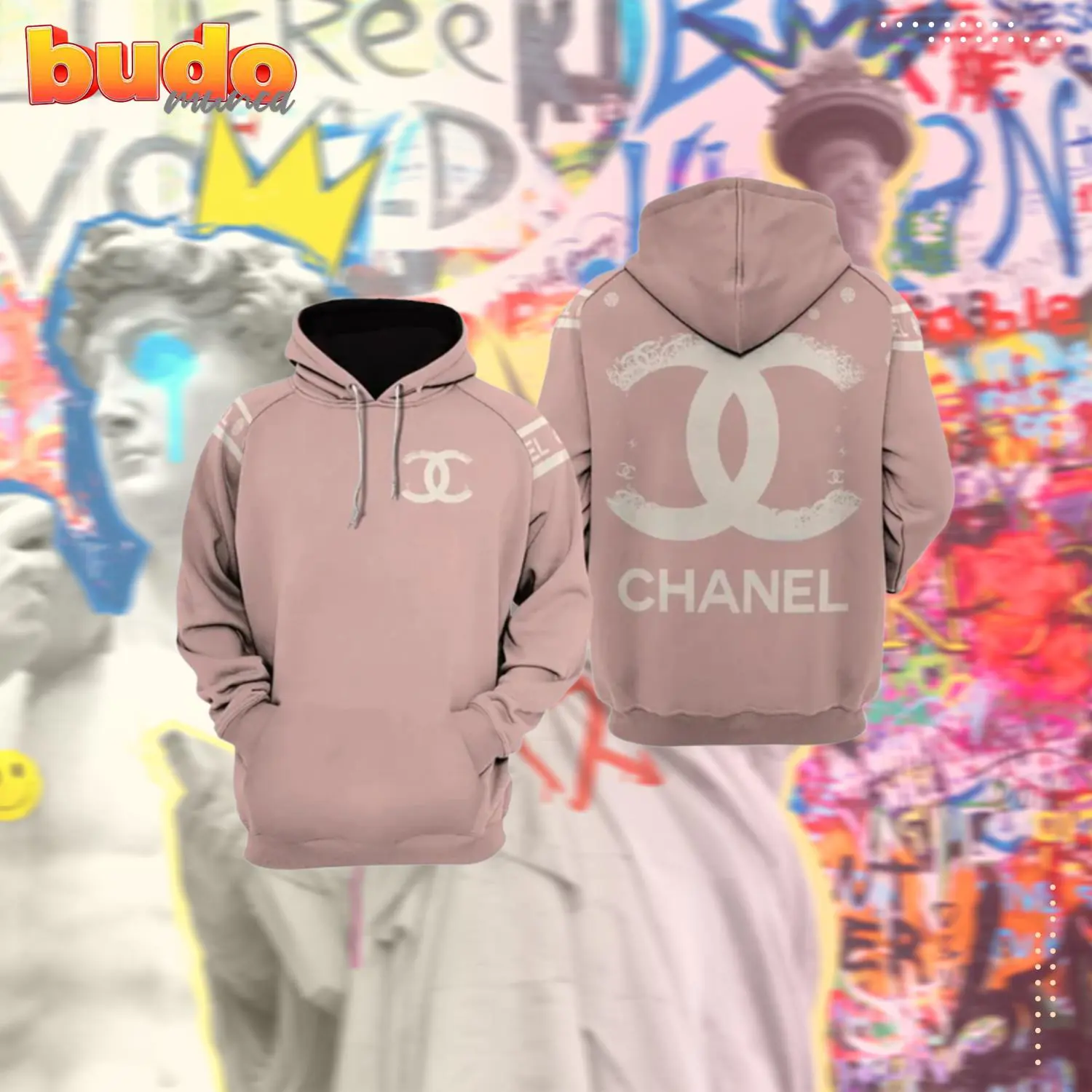 Chanel pastel luxury unisex premium hoodie luxury brand outfit for men women